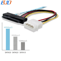 SFF-8643 SAS Mini ke 4 * SFF-8482 29Pin, dengan Molex 4Pin Power Hard Disk Drive Adapter kabel ekstensi Data 50CM 100CM