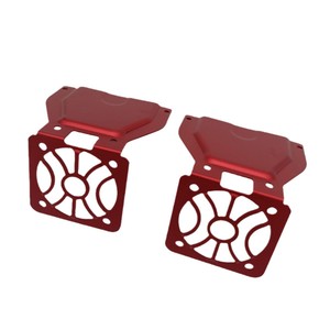 Aluminum Alloy Fan Cover Bracket Red Oxidation Anode <b>Hardware</b> Stamping Part Customized OEM Bending Forming Blanking - Product Image 4