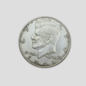 Moneda Americana Antigua de 1964, Medio Dólar <span class=keywords><strong>Kennedy</strong></span>, Material de Cobre, Plateada, Monedas Conmemorativas - Product Image 4
