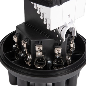 FTTH <span class=keywords><strong>exterior</strong></span> Interior 24F/bandeja 144F cúpula poste aéreo/pared fibra óptica <span class=keywords><strong>caja</strong></span> de cierre de empalme 8 puertos redondos pequeños - Product Image 6