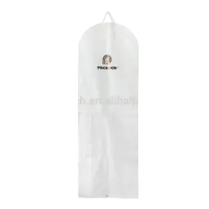 China Suppliers custom luxury zippered standard size non woven garment bags wholesale