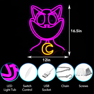 Luces LED de Neón Personalizadas con Diseño de Gato Sonriente, DC/Transformador, Decoración para el Hogar, <span class=keywords><strong>Bar</strong></span>, Fiesta, Discoteca, Crea Atmósfera - Product Image 2