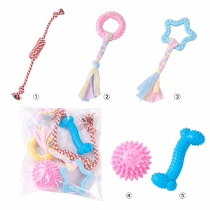 Jouets pour animaux de compagnie, corde en coton pour le nettoyage des dents, résistance à la morsure, soulage l'ennui, os pour chiot, jouet à mâcher interactif - Product Image 3
