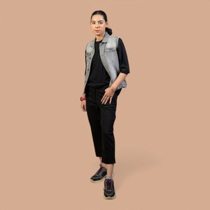 Pantalones Capri para Mujer, Cintura Media, Corte Casual, para Primavera y Verano, Ajuste Elástico, Pantalones Capri de Algodón para Mujer - Product Image 2