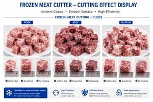 Machine automatique à couper la viande en cubes, machine à <span class=keywords><strong>découper</strong></span> la viande de <span class=keywords><strong>poulet</strong></span> <span class=keywords><strong>entier</strong></span> en carrés, machine à couper les blocs de viande congelée, prix - Product Image 2