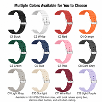 Bracelet de montre en silicone en gros 16mm 18mm 20mm 22mm 24mm, souple, étanche, bracelet de remplacement compatible avec les montres OEM