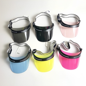 Casquette de soleil transparente en PVC pour femmes et hommes, couleur bonbon givré, visière ouverte, idéale pour le sport et la plage - Product Image 3