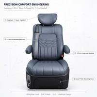 Siège de voiture de course Tengyun S5B en cuir PU pour Alphard, Sprinter, et autres véhicules, adapté aux utilisateurs handicapés, pivotant électriquement et programmable