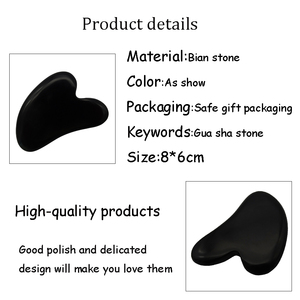 Prodotto più venduto naturale pietra nera Bian a forma di cuore Gua Sha strumento di massaggio viso massaggiatore Guasha <span class=keywords><strong>per</strong></span> Spa <span class=keywords><strong>meditazione</strong></span> rilassante - Product Image 6
