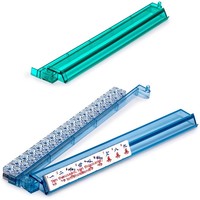 Ensemble de Mahjong Américain Portable Supérieur avec Support Intégré et Base en Acrylique Stable pour Jeu en Extérieur