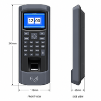 Máquina de Control de Asistencia y Acceso con Huella Dactilar Wiegand, Basada en Linux, TCP/IP, Anti-manipulación, Descarga USB, Pantalla LCD