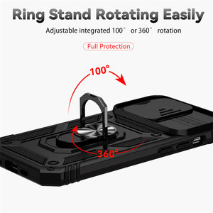 Funda Resistente para iPhone 17 16 15 14 13 Pro Max, Carcasa Protectora de Alta Resistencia con Anillo de Soporte y Protector de Cámara Deslizable - Product Image 3