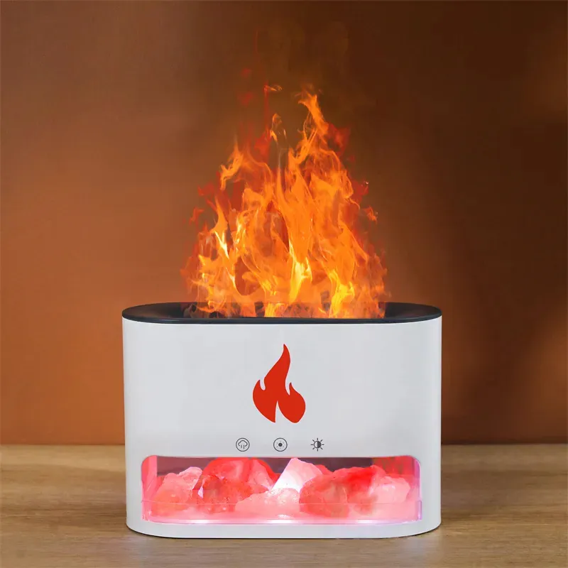 불꽃 효과가있는 새로운 디자인 휴대용 대리석 화산 아로마 오일 에어 디퓨저