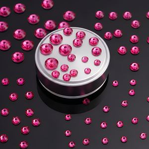 Perles de strass à coudre Dazzling YAXI Modèle 289, 5 mm, en résine époxy rose indien, à dos plat, trou <span class=keywords><strong>central</strong></span>, pour boîte à bijoux - Product Image 5