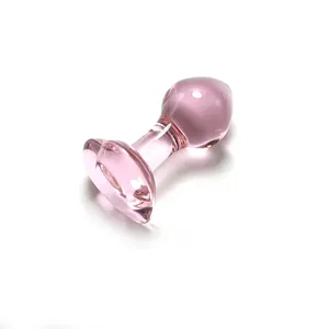 Jouet anal en verre en forme de cœur pour adultes - Product Image 3
