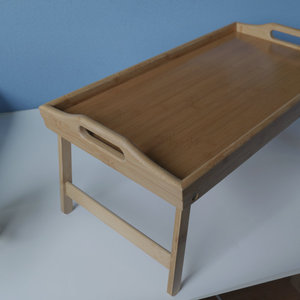 Simple bamboo bed tray small table, bamboo dormitory laptop table, lazy desk manufacturer wholesale - Product Image 1