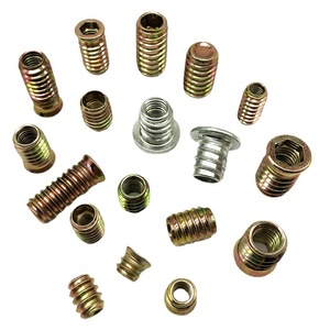 <b>Thread</b> <b>Inserts</b> Metric M6x12 Fully Threaded Carbon Steel Q215 Nickel Plated Socket Drive Type - Product Image 1