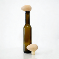 Bouchon en bois personnalisé unique pour bouteille d'huile d'olive de 19,5 mm, verseur en bois en forme d'huile d'olive, bouchon en liège