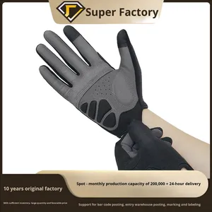 Sarung Tangan Sepeda Motor WESKOS DR1 Penjualan Langsung Pabrik, Sarung Tangan Bersepeda Full Finger Anti-Slip Peredam Guncangan Kulit Unisex - Product Image 2