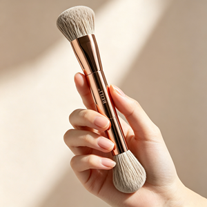 Pinceau de maquillage professionnel avec manche en aluminium doré, pinceaux de maquillage avec manche doré pour la beauté - Product Image 2