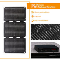 Panneau solaire portable pliable 30W, panneau solaire flexible pour la charge en extérieur, fabriqué en Chine