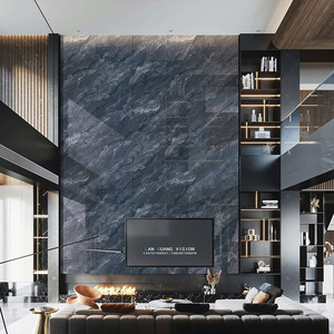 Azulejos de Cerámica para Piso y Pared Decorativos para Sala de Estar de Villas de Lujo, Antideslizantes, con Patrón de Piedra, 600x1200mm, para Vestíbulo y Escalera - Product Image 4