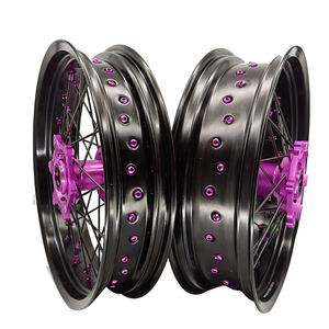 MOQ 1 ensemble 17 rayons Roues de moto tout-terrain SuperMoto <span class=keywords><strong>Supermotard</strong></span> Jantes en alliage pour Husvarna FS450 2019-2021 - Product Image 3