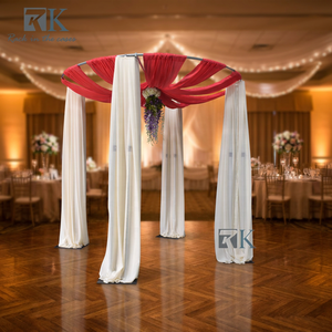 Soporte de tubos redondos con diseño de marco de aluminio para telón de fondo, kit para bodas en oferta - Product Image 2