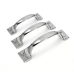 Modern Rustic Silver Stainless Steel Cabinet Handles &amp; Drawer Pulls-Water-proof Rust-proof for Kitchen <strong>Bedroom</strong> Bathroom Wardrobe - Product Image 2