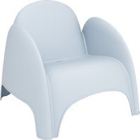 Fauteuil Hill, Chaise d'extérieur moderne et simple, Chaise de loisirs, Chaise en plastique pour cour et balcon, Chaise crab en plein air