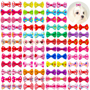 Lindos Lazos para el <span class=keywords><strong>Pelo</strong></span> de Perros Pequeños, Accesorios para el <span class=keywords><strong>Pelo</strong></span> de Mascotas, Lazos de Cinta Estampada Colorida, Lazos para el Cuidado de Cachorros y Gatitos, Suministros para Mascotas al por Mayor - Product Image 1