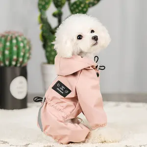 Pet dog clothing wholesale rainproof breathable reflective dog clothes raincoats for cat dogs