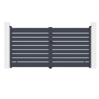 EKOO Langlebiges Edelstahl-Aluminium-Terrassengeländer Balkon-Lattenzaun Tor Wartungsarm Treppenhaus Villa Hotel Bodenbelag