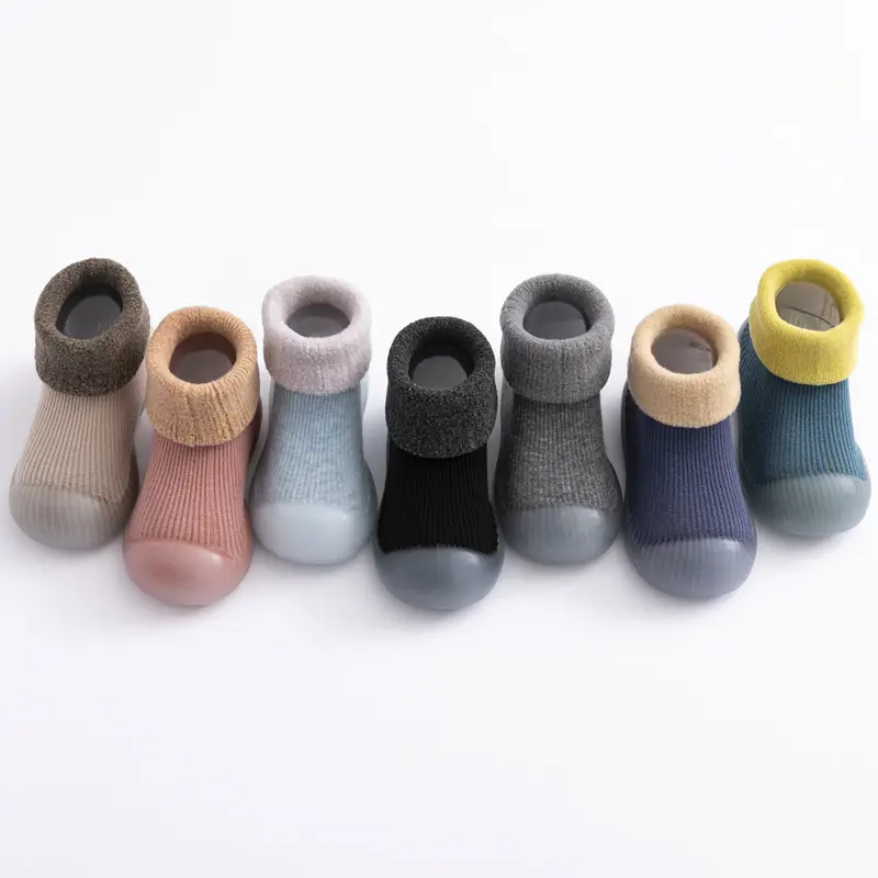 2024 Winter Huis Slippers Voor Baby, Dikker New Born Indoor Aangepaste Wandelen Beginner Kids Anti-Slip Vloer Baby Sokken Schoenen