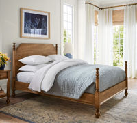 MYHOME Mobilier contemporain de haute qualité en bois de chêne massif avec cadre en bois à baldaquin Lit à baldaquin à quatre affiches Mobilier de chambre à coucher King Queen Size
