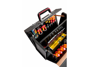 Bolsa de herramientas para técnico de cuero repujado de calidad superior, productos más vendidos, portaherramientas plegable para electricista - Product Image 5