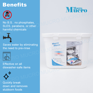 Lessive en dosettes 3-en-1 écologique avec adoucissant et <span class=keywords><strong>sel</strong></span> au parfum citron, format solide <span class=keywords><strong>pour</strong></span> une <span class=keywords><strong>vaisselle</strong></span> étincelante à chaque fois - Product Image 6