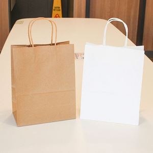 Luxury Eco-friendly Durable Gift <b>Paper</b> Bag Custom Printed Logo Ribbon Handles for Shoes Clothes Shopping <b>Made</b> From Craft <b>Paper</b> - Product Image 5