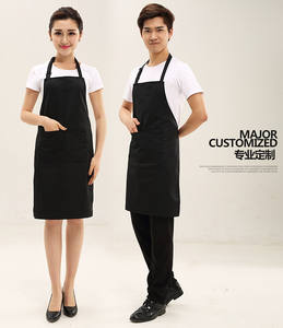 Étiquettes à suspendre gratuites Personnalisez votre logo <span class=keywords><strong>2</strong></span> poches avant Tablier de chef personnalisé unisexe confortable de couleur unie - Product Image 3