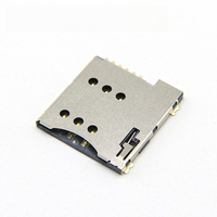 Connecteur de carte Micro SIM 6 broches ultra-mince Jinbilai 1.35/NANO, mâle/femelle, Push-Push, en acier inoxydable nickelé argenté