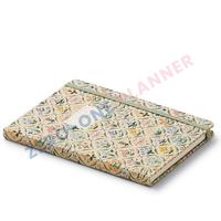 Journal en tissu de lin à imprimé floral de fleurs à motifs de luxe personnalisé relié carnet de notes agenda imprimé personnalisé