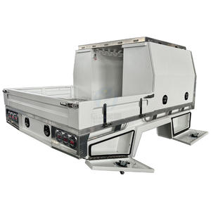 Bandeja y toldo Ute de aluminio de doble cabina adicional individual con guardabarros y caja de herramientas para camioneta - Product Image 2