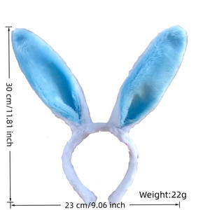 Nouveauté : Bandeaux oreilles de lapin de dessin animé pour enfants, accessoires de costume de lapin de Pâques, bandeaux oreilles de lapin en peluche pliables pour Pâques - Product Image 3