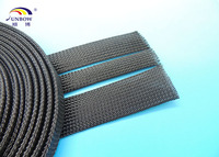 Funda Protectora de Cables de PET Negra Trenzada y Expandible, Retardante de Llama, para Cables de Audio y Video