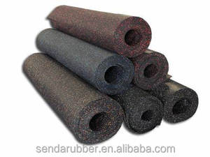 블랙 EPDM 체육관 바닥재 롤, 내구성 있는 고무로 만든 체육관 매트, 고무 롤 - Product Image 2