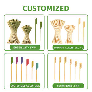 Brochettes jetables <span class=keywords><strong>en</strong></span> bambou pour <span class=keywords><strong>barbecue</strong></span>, surface lisse, petites brochettes à kebab, biodégradables, faciles à nettoyer, résistantes à la chaleur, <span class=keywords><strong>kit</strong></span> de 2 - Product Image 5