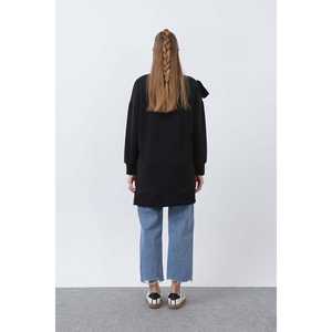 [Marca] Túnica de Punto para Mujer, Manga Larga, Diseño Asimétrico, Uso Diario Informal, Color Beige Arena 10628TNK - Product Image 1