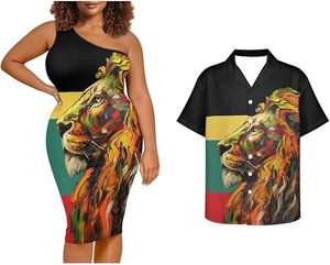 Vêtements à thème drapeau jamaïcain, tenues assorties pour couple, tenues jamaïcaines, tenues assorties pour couples, tenues d'été - Product Image 3