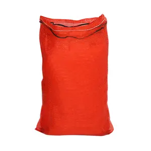 中国卸売耐久性50ポンド50kgレノフルーツ野菜プラスチック包装巾着豆オニオンポテトPPメッシュネットバッグ