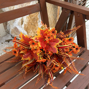 Arreglo de Plantas y Flores Artificiales de Otoño, 35 cm, Plástico, Alta Simulación, Decoración del Hogar, Boda de Otoño, Accesorios de Fotografía para Exteriores - Product Image 3